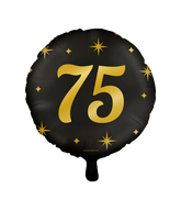 Helium Ballon 75 Jaar 30cm